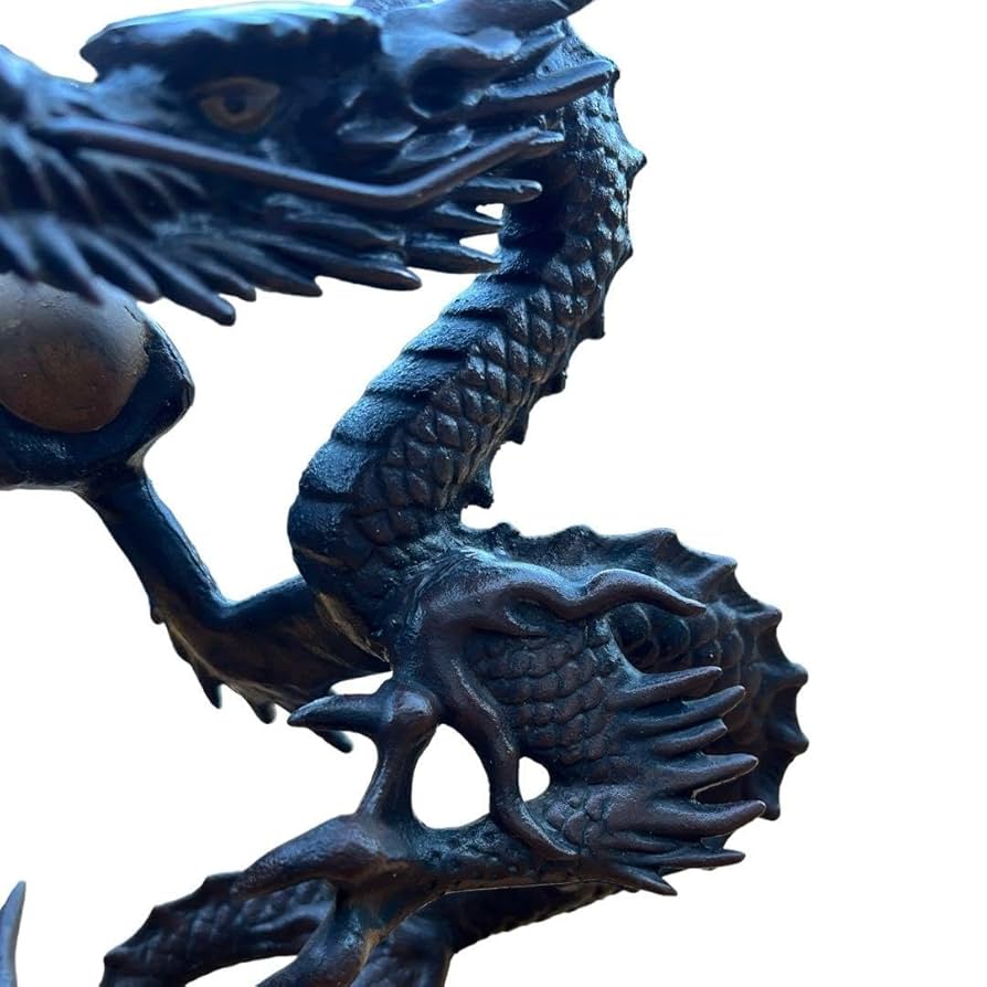 高岡美術鋳物 置物 ドラゴンデザイン 約30cm 高岡美術鋳物 置物 ドラゴンデザイン 約30cmオンライン